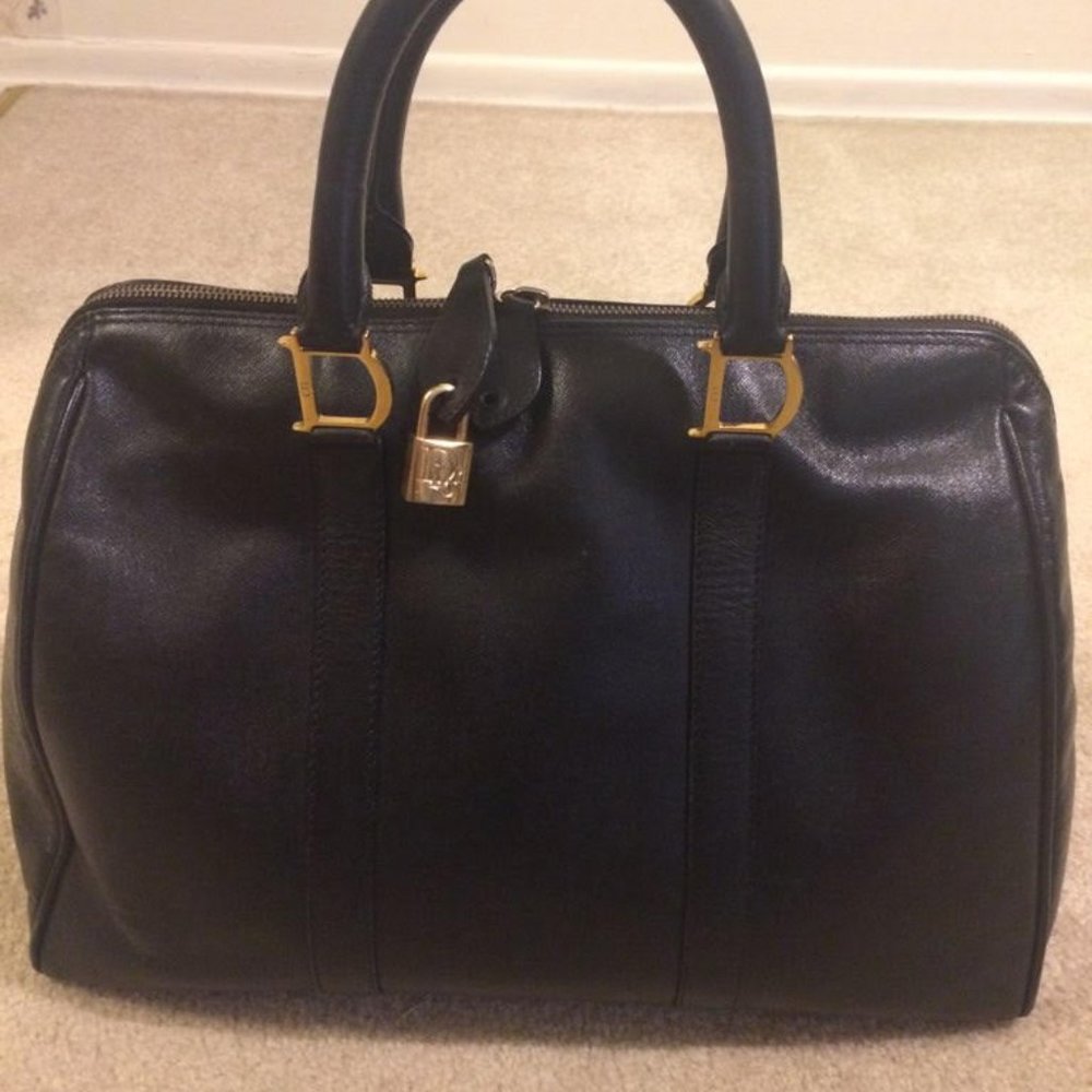 DIOR boston bag in black color